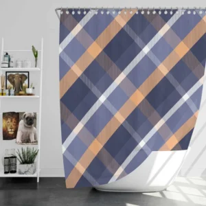 Scottish Tartan Blue Plaid Shower Curtain