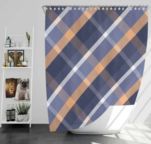 Scottish Tartan Blue Plaid Shower Curtain