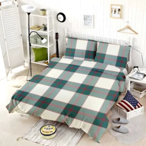 Scottish Tartan Red Green Plaid Bedding Set