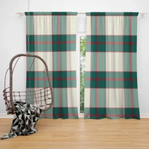 Scottish Tartan Red Green Plaid Curtain