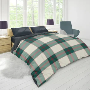 Scottish Tartan Red Green Plaid Duvet Cover 1