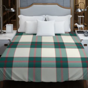 Scottish Tartan Red Green Plaid Duvet Cover