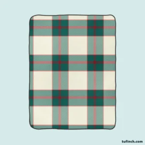 Scottish Tartan Red Green Plaid Fleece Blanket 1