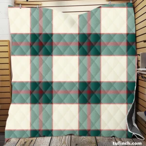 Scottish Tartan Red Green Plaid Quilt Blanket