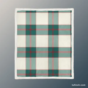 Scottish Tartan Red Green Plaid Sherpa Fleece Blanket 1