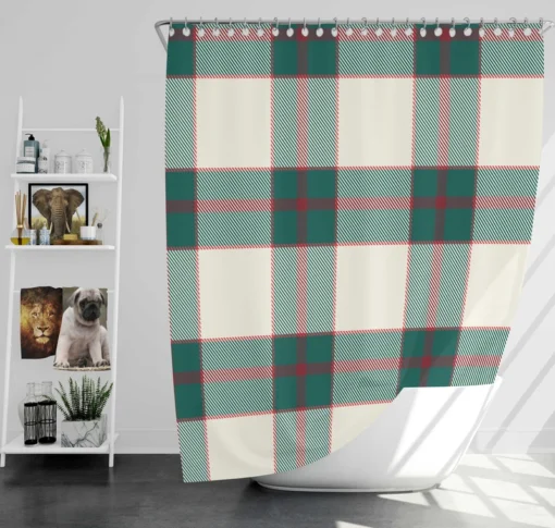 Scottish Tartan Red Green Plaid Shower Curtain