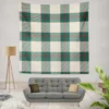 Scottish Tartan Red Green Plaid Wall Tapestry