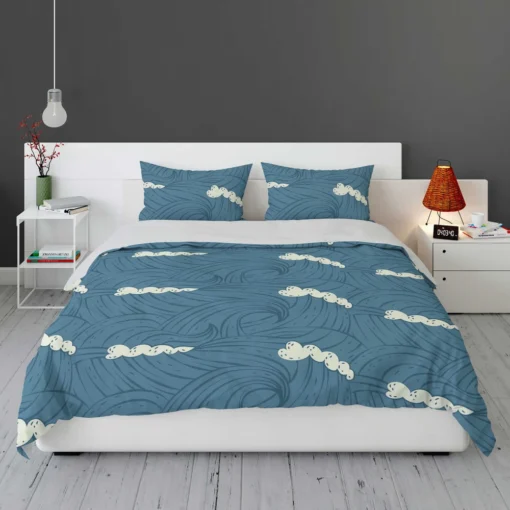 Sea Japanese Waves Bedding Set 1