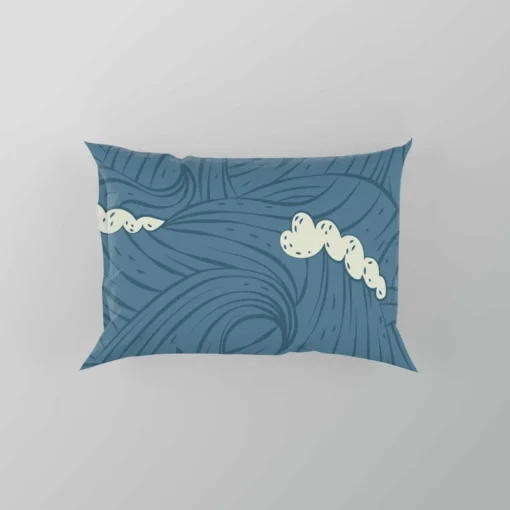 Sea Japanese Waves Pillow Case