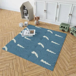 Sea Japanese Waves Rug 1