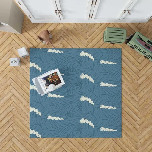 Sea Japanese Waves Rug