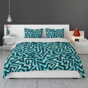 Sea Maze Seamless Pattern Bedding Set 1