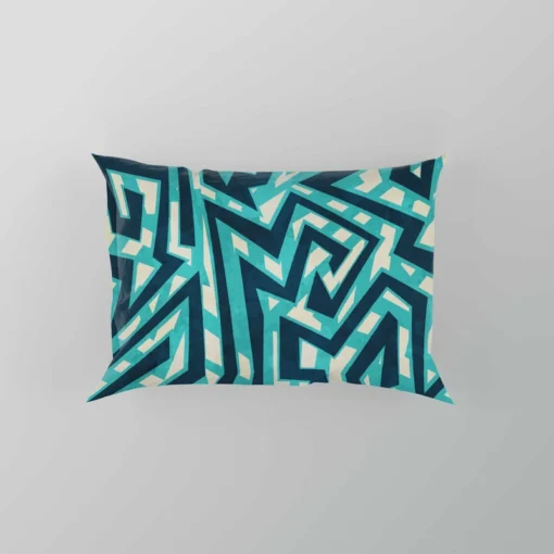 Sea Maze Seamless Pattern Pillow Case