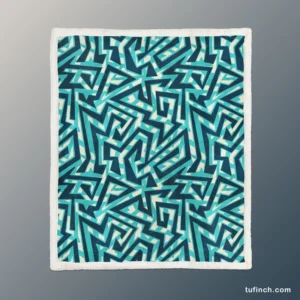 Sea Maze Seamless Pattern Sherpa Fleece Blanket 1