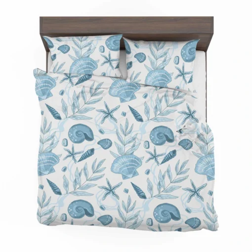 Sea Shells Corals Sea Plants Bedding Set 2