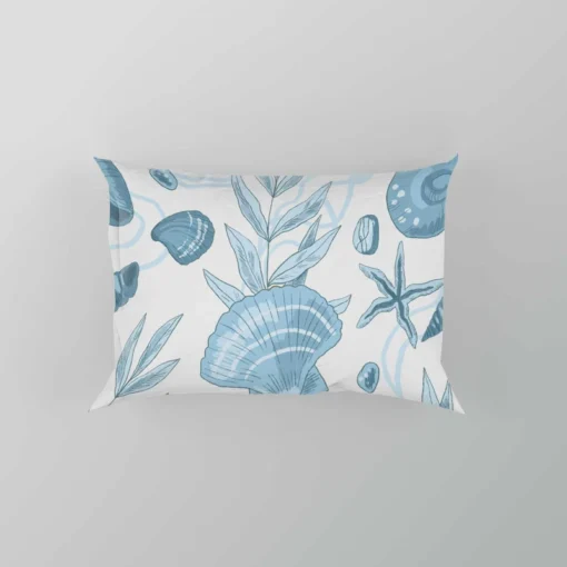 Sea Shells Corals Sea Plants Pillow Case