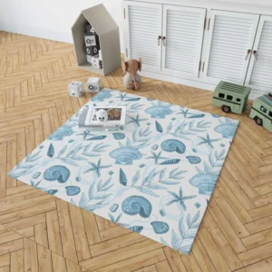 Sea Shells Corals Sea Plants Rug 1