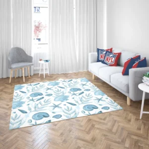 Sea Shells Corals Sea Plants Rug 2