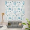 Sea Shells Corals Sea Plants Wall Tapestry