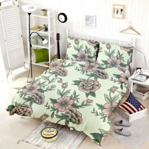 Seamless Botanical Floral Pattern Bedding Set