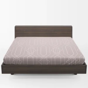 Seamless Geometric Pattern on Rose Gold Fitted Sheet 1