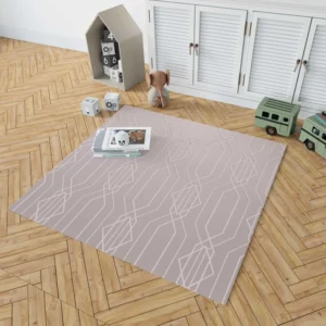 Seamless Geometric Pattern on Rose Gold Rug 1