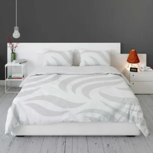 Seamless Light Gray Nature Pattern Background Bedding Set 2