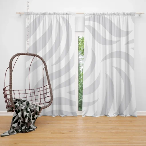 Seamless Light Gray Nature Pattern Background Curtain