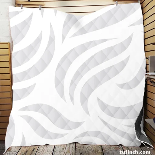 Seamless Light Gray Nature Pattern Background Quilt Blanket