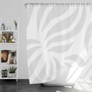 Seamless Light Gray Nature Pattern Background Shower Curtain