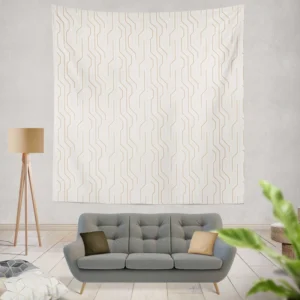 Seamless Linear Flat Abstract Lines Pattern Wall Tapestry