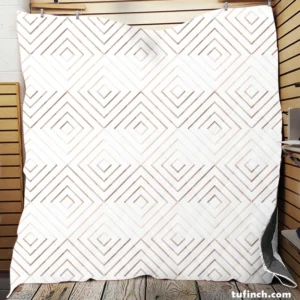 Seamless Minimalist  Flat Lines Pattern Quilt Blanket