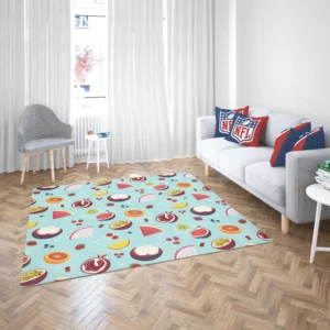 Seamless Summer Fruit Pattern Rug 2