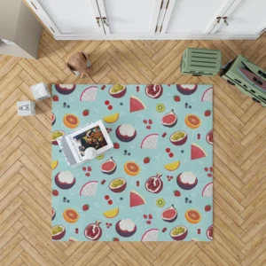 Seamless Summer Fruit Pattern Rug