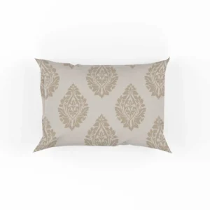 Seamless Tan Brown Damask Pattern Pillow Case