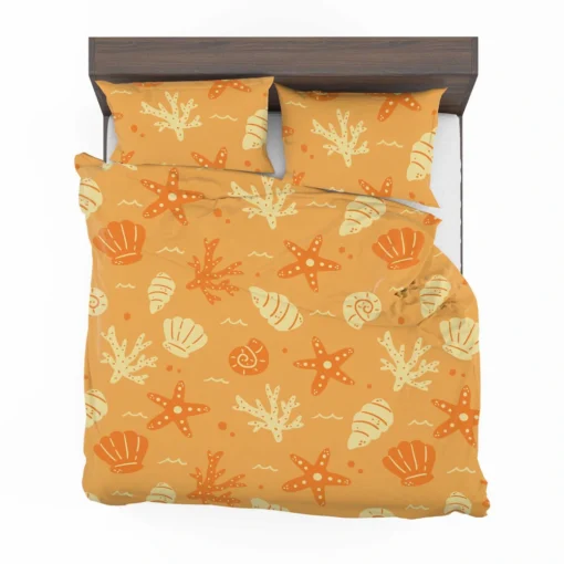 Seashell Marine Creatures Pattern Bedding Set 2