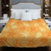 Seashell Marine Creatures Pattern Duvet Cover