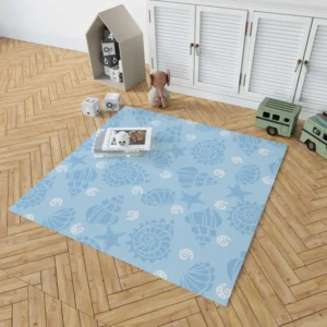 Seashells Starfish Rug 1