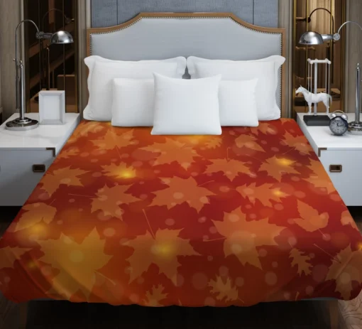 Seasonal Leaves Design Duvet Cover