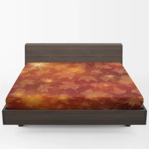 Seasonal Leaves Design Fitted Sheet 1