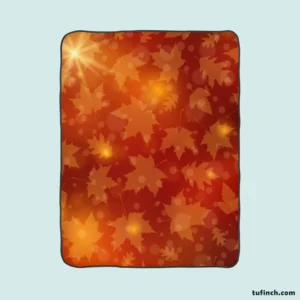 Seasonal Leaves Design Fleece Blanket 1