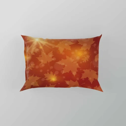 Seasonal Leaves Design Pillow Case