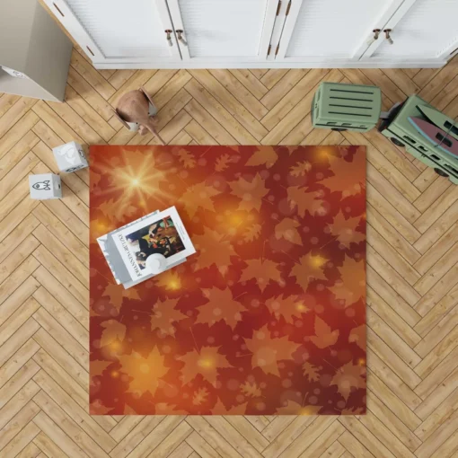 Seasonal Leaves Design Rug