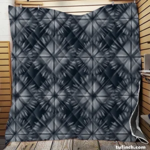 Shibori Indigo Ikat Design Quilt Blanket