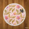 Shillington Vintage Floral Pattern Round Beach Towel