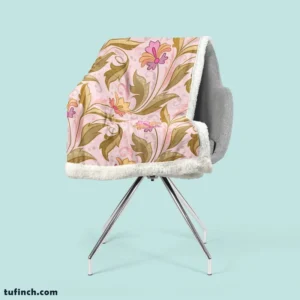 Shillington Vintage Floral Pattern Sherpa Fleece Blanket 2