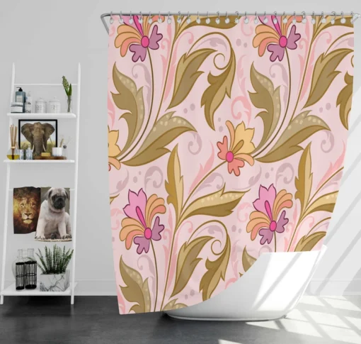 Shillington Vintage Floral Pattern Shower Curtain