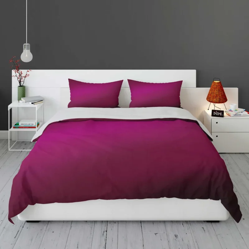 Shiny Burgundy Purple Color Bedding Set 1