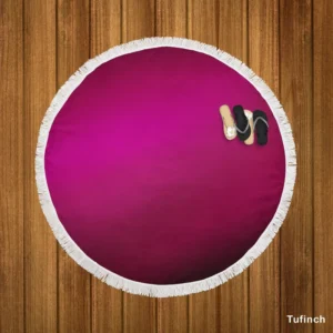 Shiny Burgundy Purple Color Round Beach Towel