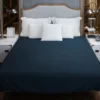 Shiny Deep Blue Color Duvet Cover